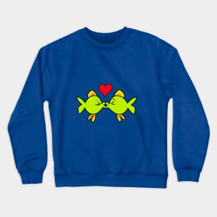 kissing fish Crewneck Sweatshirt